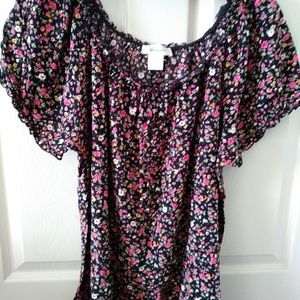 Dressbarn Woman Boho Gypsy Floral Top